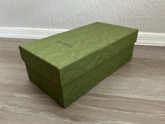 Gucci Green Textured Patterned Empty Shoe Box