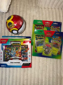Pokémon TCG Bundle – Tin, Blister Packs & Collection Box
