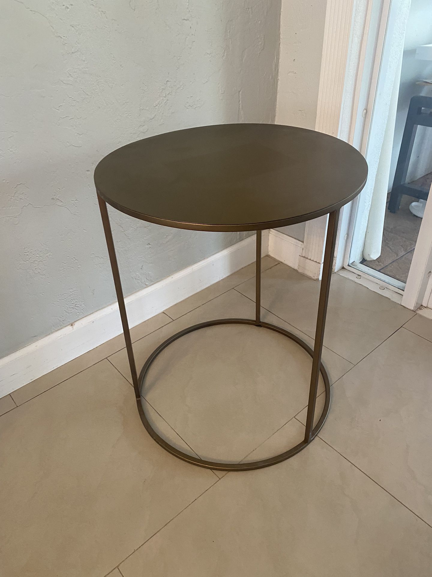 Round Metal Accent Table