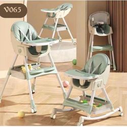 High Chairs for Babies and Toddlers, 4 in 1 Convertible Baby High Chair, Portable High Chair for Travel with Adjustable Height and Back, Foldable High