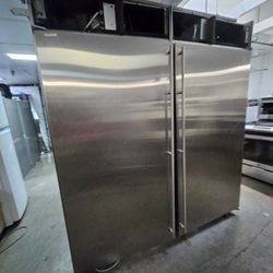 72" GE MONOGRAM COLUMNS REFRIGERATOR AND FREEZER STAINLESS STEEL 