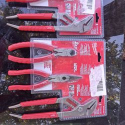 2 Brand New Milwaukee grip Pliers Set/Each set for $ 50 