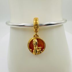 Pandora Disney, The Lion King Simba Mufasa Sunset Dangle Charm, Gold-Plated