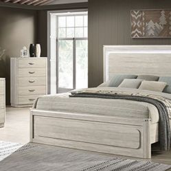 Brand New Grey 4pc Queen Bedroom Set (Available In Eastern King)