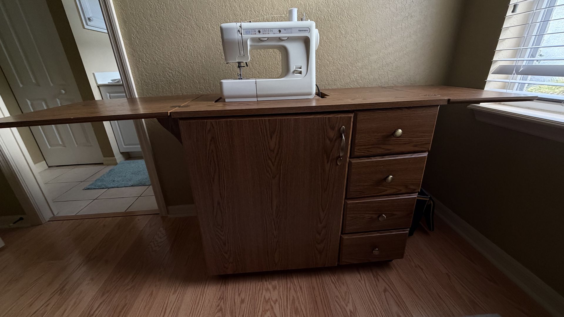 Kenmore Sewing machine and building cabinet