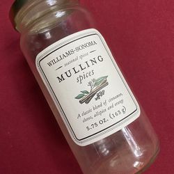 Williams-Sonoma Mulling Spices Empty Jar For Candle Making, Bath Salts