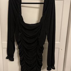 Rouged Black Dress