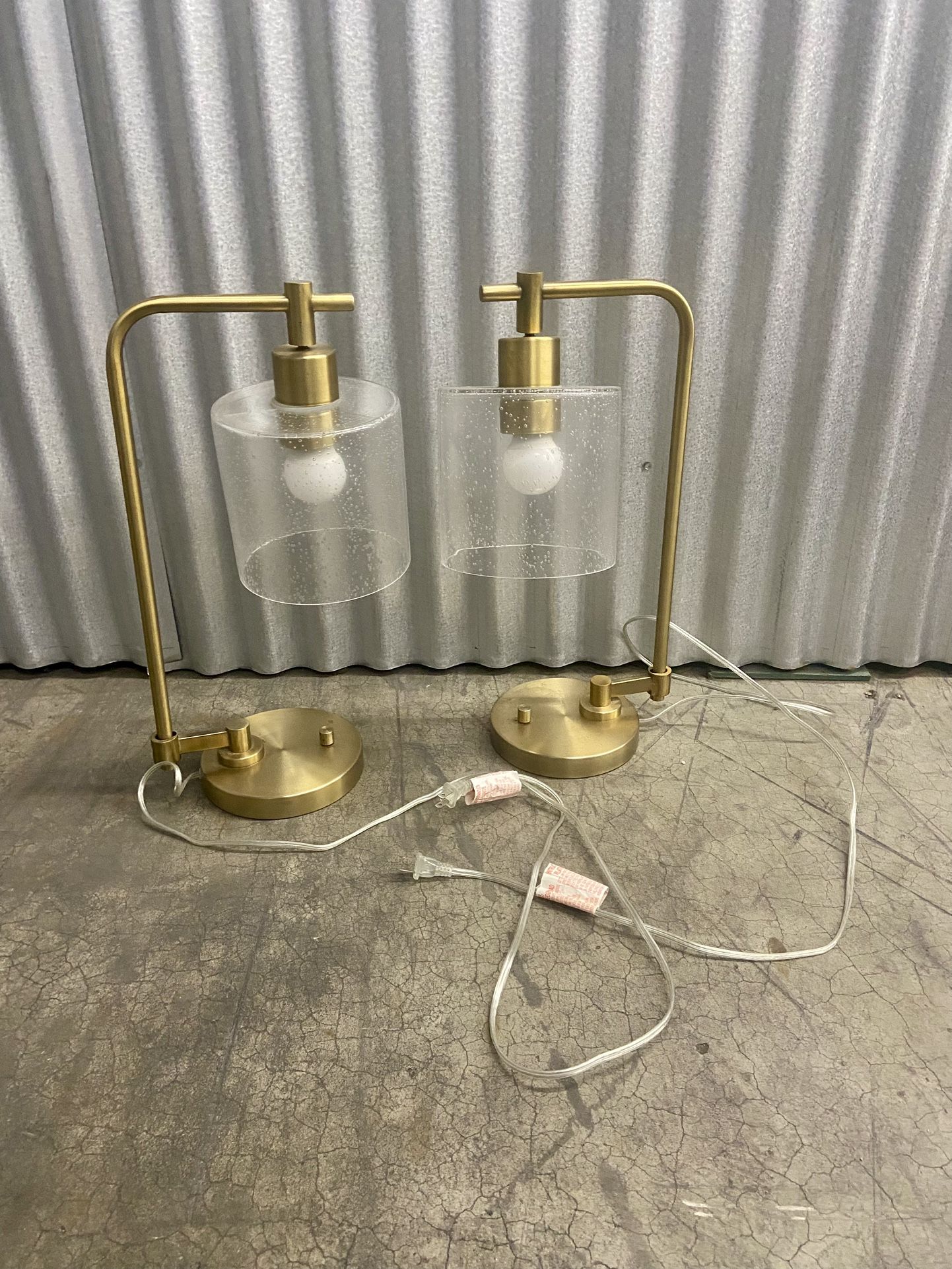 FOR SALE: Two Gold Modern Style Lamps