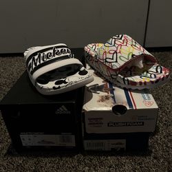 Sketchers & Adidas Slides