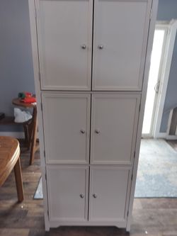 Bradstone white 6 Door storage cabinet