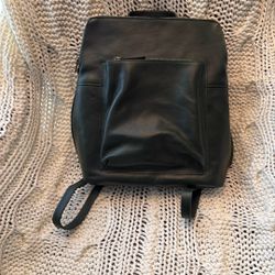 The Old Angler, Italian leather back Pack 14x12x5.5