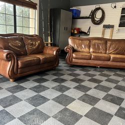 TOP GRAIN LEATHER AMERICAN MADE LIVING ROOM SET 