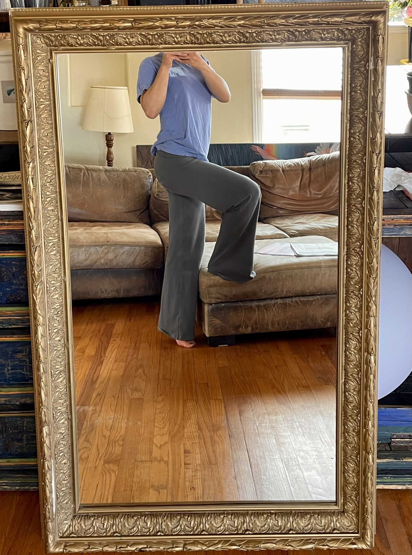 GOLD LARGE ANTIQUE MIRROR