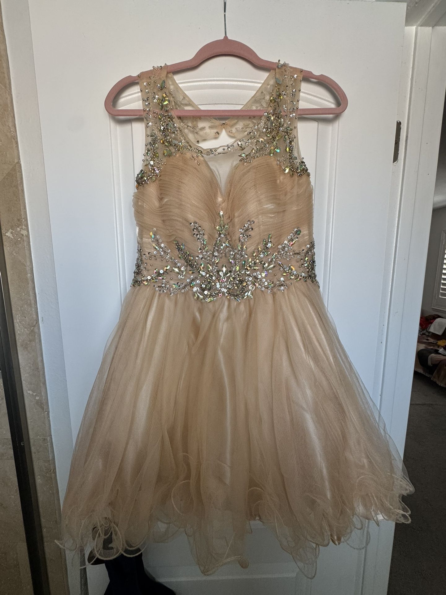 Studded Short Formal Dress 