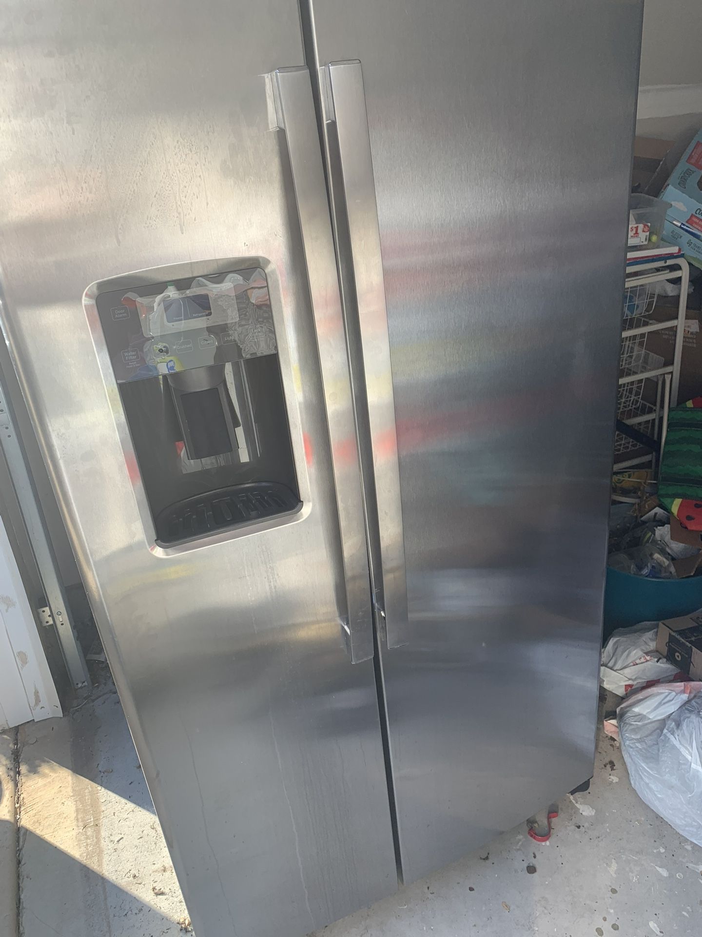 GE Stainless Steel Side-by-Side Refrigerator — 25.3 Cubic Feet 