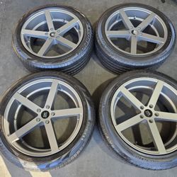 20inch aftermarket wheels and tire for sale 
5×115