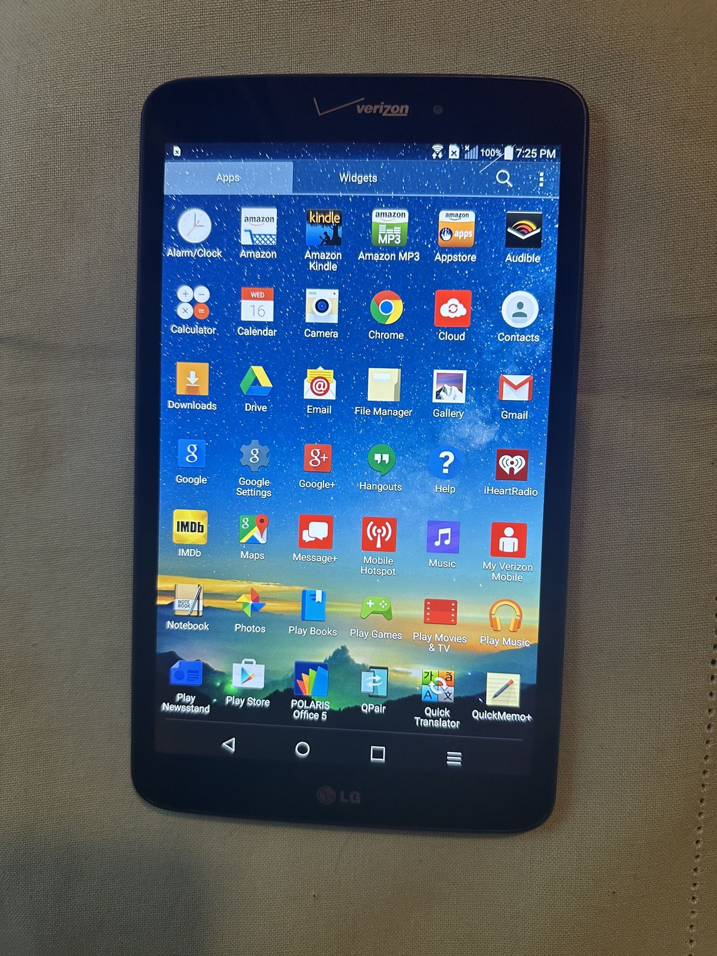 LG G Pad VK810 8.3" 16GB Wifi + 4G Tablet Black - Verizon - Working Great