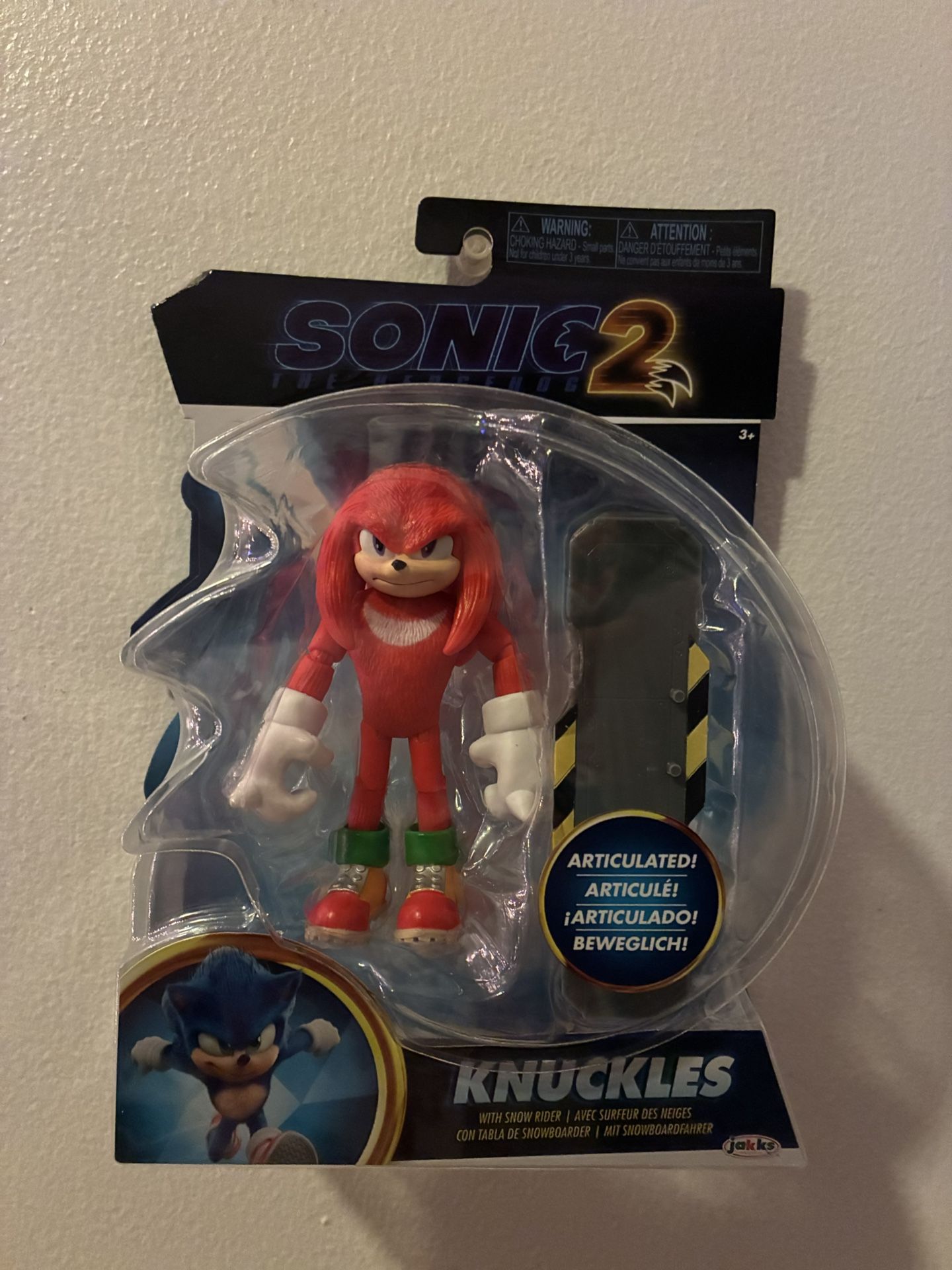 Knuckles 4” Figure – Sonic 2 Movie Edition (New)