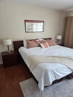 Cherry wood king bedroom