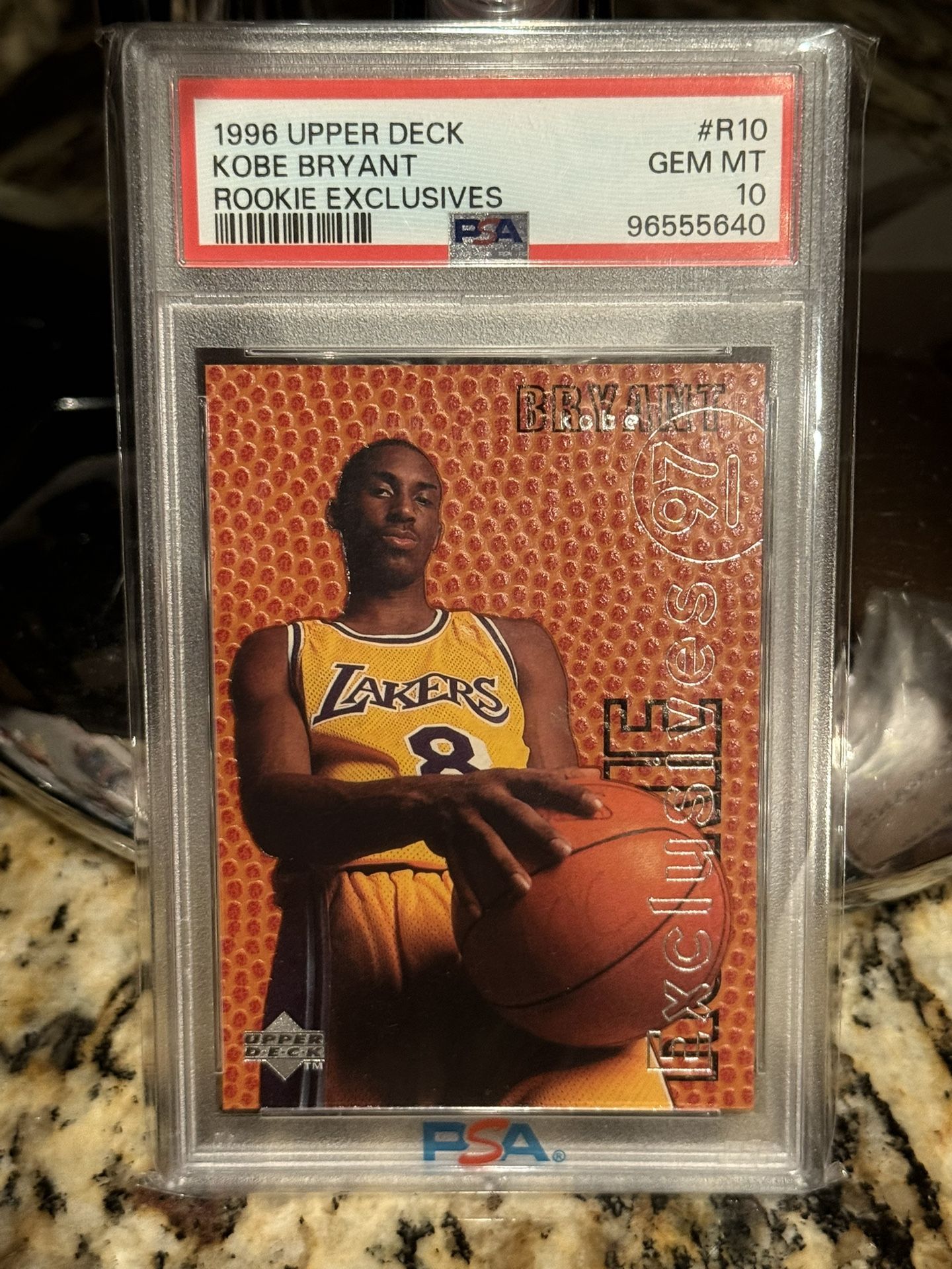 Kobe Bryant 1996 Upper Deck Rookies Exclusive PSA 10