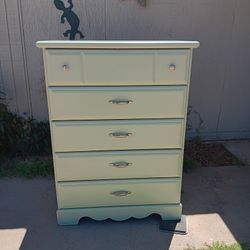 Small Green Pistachio Tone Dresser 42"H 31"W 15".5D