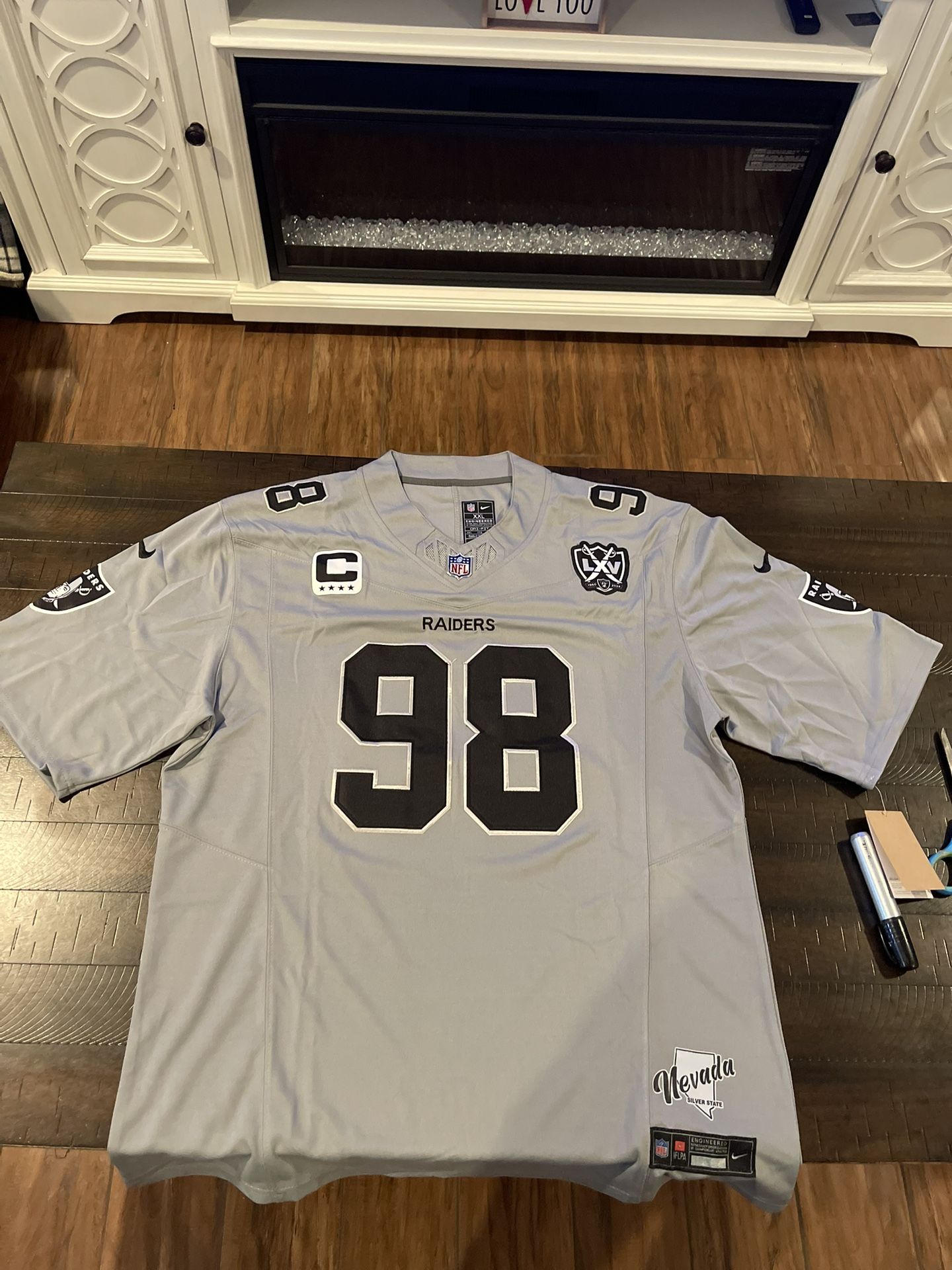 Crosby Gray Raiders Jersey