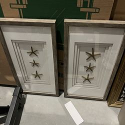 Gold Starfish Framed Art