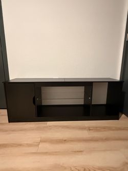 Bestier Black Lighrt Up TV Stand