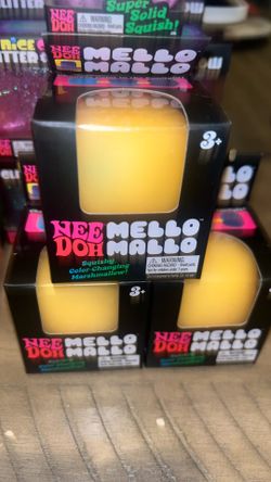NeeDoh Mello Mallo yellow squishy toy