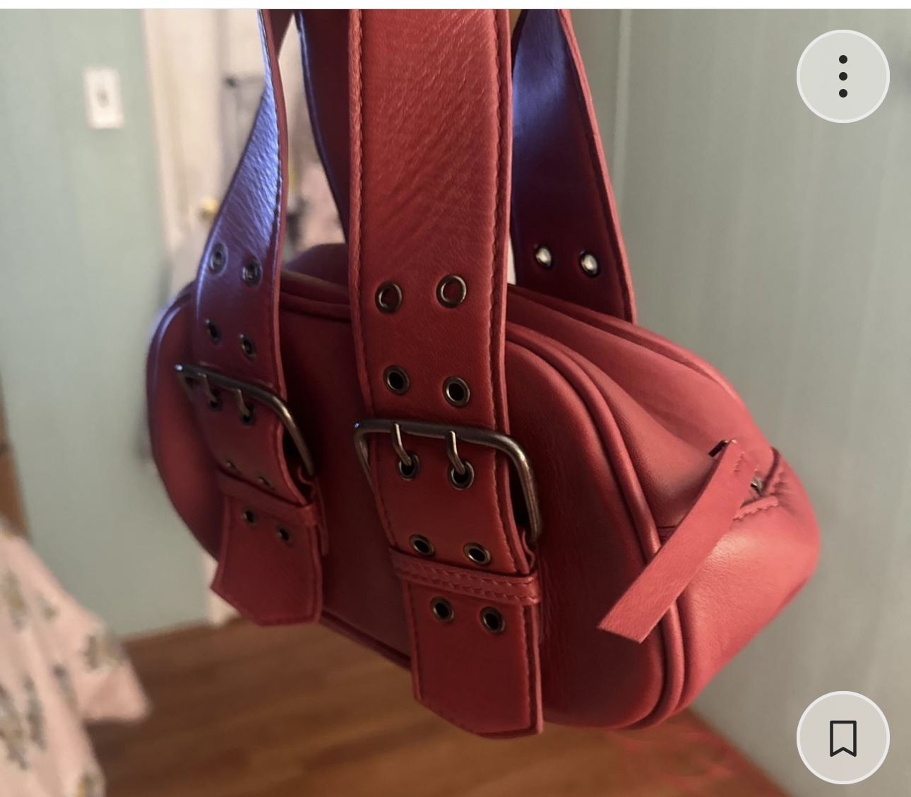 Free People brand new small leather handbag. burgundy/red