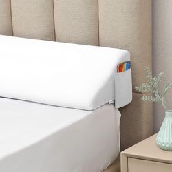 Vekkia Queen Size Bed Wedge Pillow for Headboard Gap/Mattress Wedge Gap Filler/Bed Gap Filler Fill 0-6" Gap Between Headboard and Mattress,60"x10"x6"-