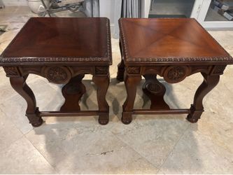 Wood side tables