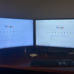 Two 27 Inch Monitors 