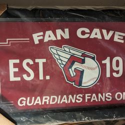 New Cleveland Guardians Fan Cave Framed Banner