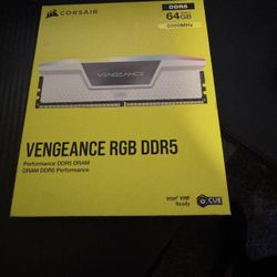 Vengeance RGB DDR5 32GBx2.  64GB