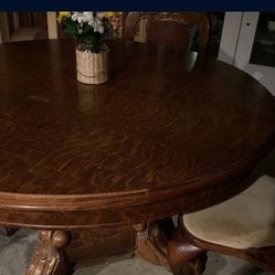 Oak Wood Table  Round Or Oval