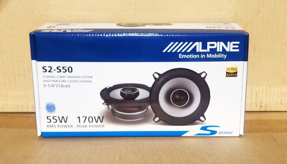 Alpine Car Speakers Set S-Series 5 1/4 Inch 2-Way Coaxial Speaker System 170 Watts S2-S50 🚨 Payment Options Available 🚨 No Credit Needed 🚨