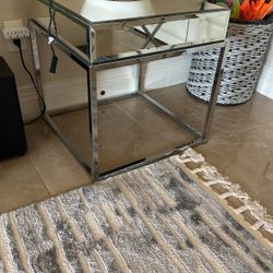 Mirrored End Table 