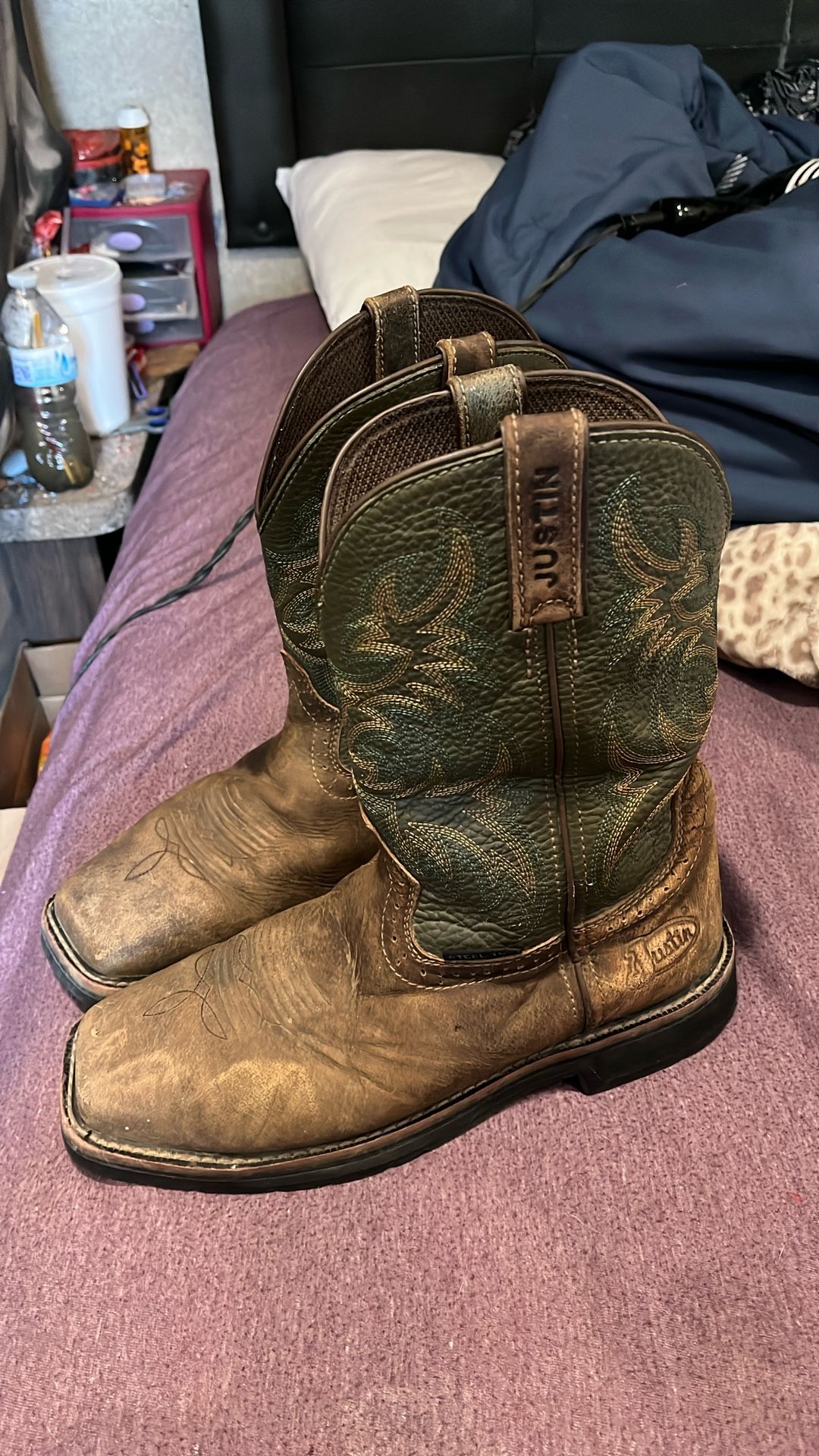 Justin Square Steel Toe Boots