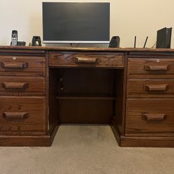 Large Solid Oak Desk