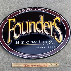🔥 Founders Brewing Metal Beer Bar Tin Sign  