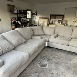 Living Spaces Couch Sectional 3 Piece 