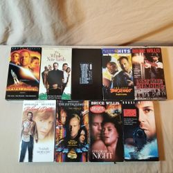 Bruce Willis VHS Video Lot Fifth Element Last Boy Scout Sixth Sense Blind Date &
