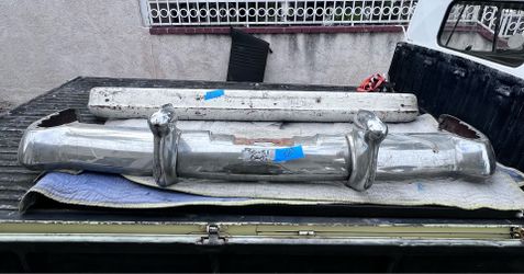 50s Cadillac rear bumper with guards & 60s front Chevy Trk bumper