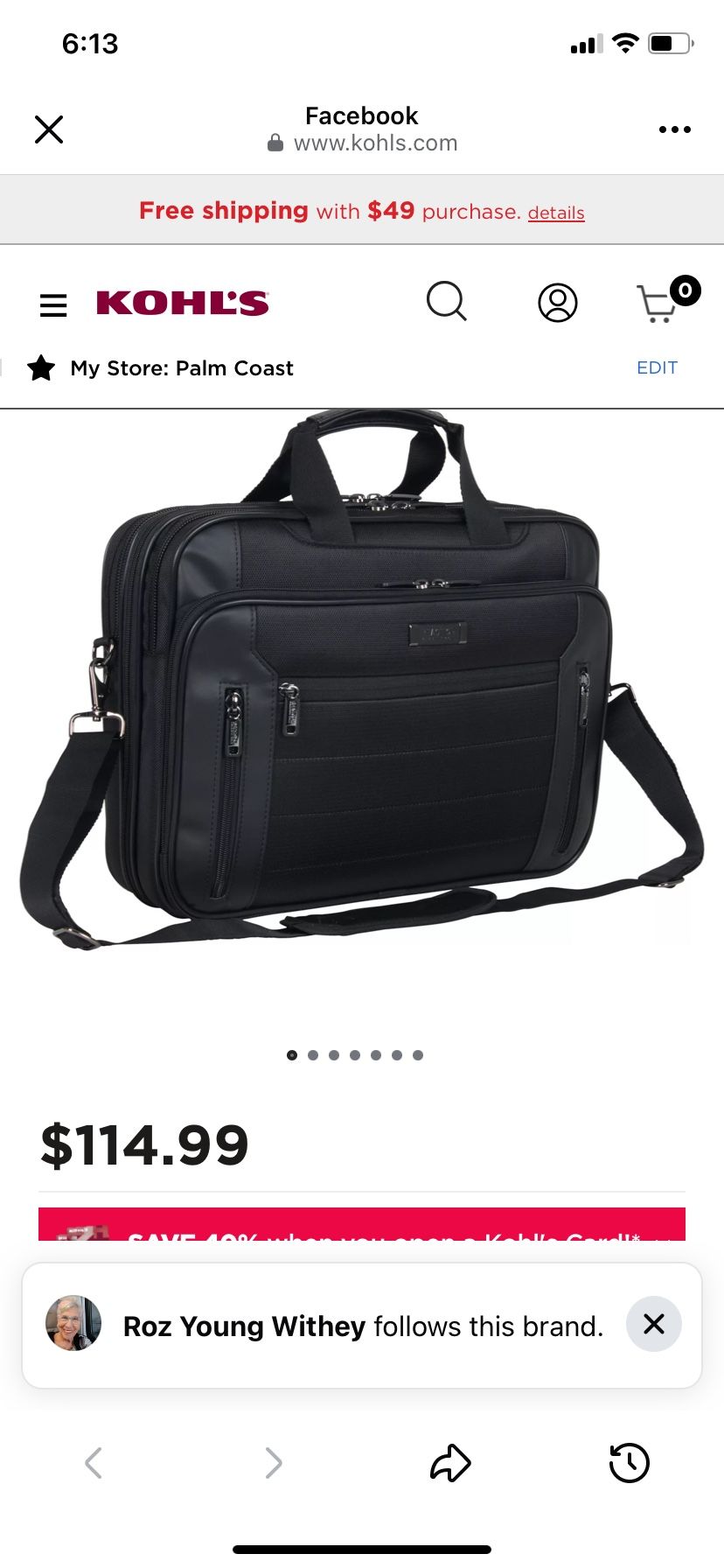 REDUCED Leather computer Bag