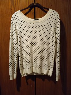 Women's INC Polka-dot Sweater, Size Medium 