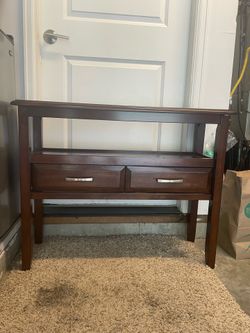 Cherry Stain Console Table - 36w x 13”d x 29”h