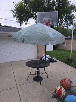 Black outdoor table