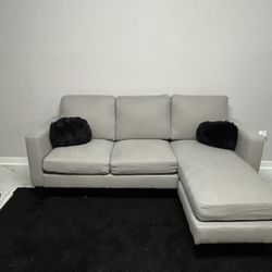 Gray Convertible Sectional Sofa 