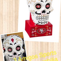 New San Francisco 49ers Sugar Skull Head Statue